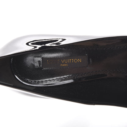 Louis Vuitton Patent Oh Really Peep Toe Pumps 35 Black 7 of 11