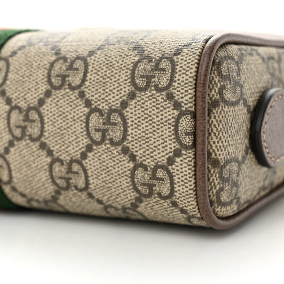 Gucci GG Supreme Monogram Web Mini Ophidia Shoulder Bag Brown 11 of 11