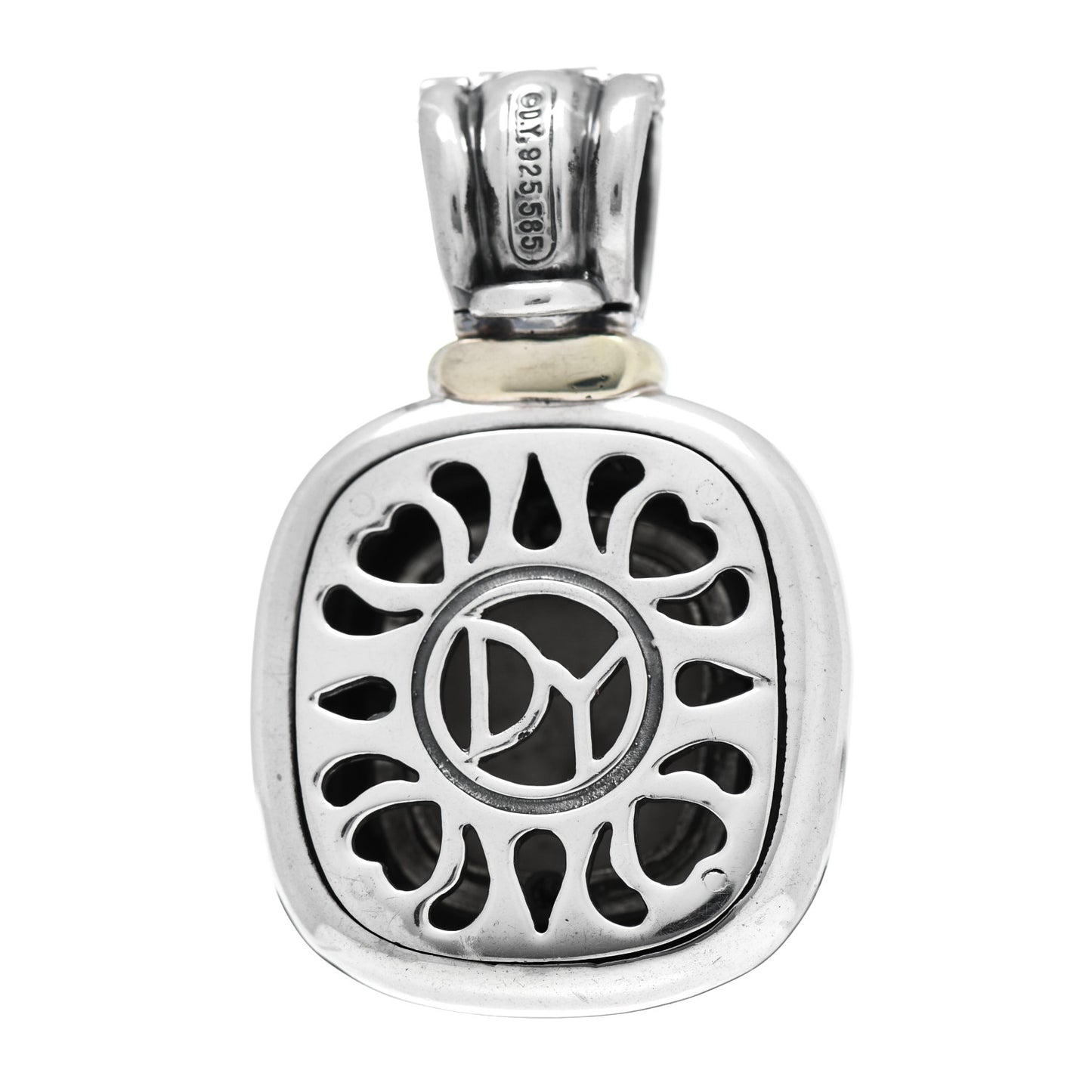 Sterling Silver 14K Yellow Gold 20mm Albion Enhancer Pendant