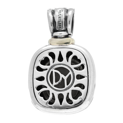 David Yurman Sterling Silver 14K Yellow Gold 20mm Albion Enhancer Pendant 3 of 3