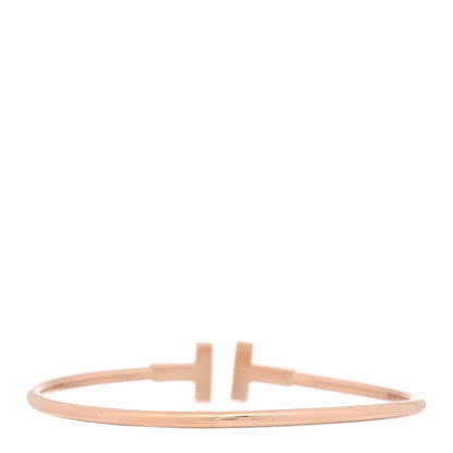 Tiffany 18K Rose Gold T Wire Bracelet 2 of 3