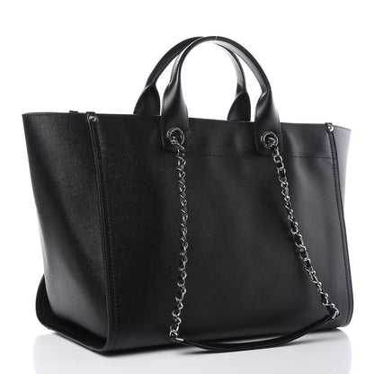Chanel Caviar Large Studded Deauville Tote Black 3 of 12