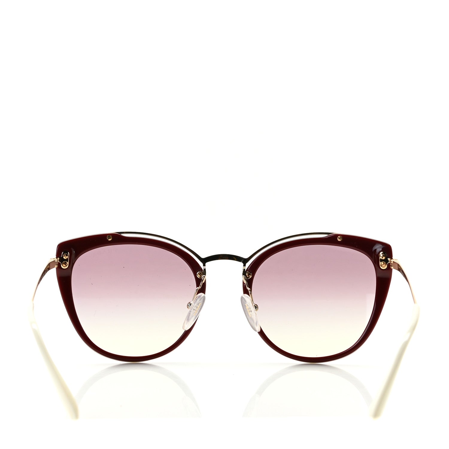 Prada Cat Eye Sunglasses SPR 20U White 6 of 7