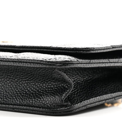 Chanel Caviar Quilted Wallet On Chain WOC Black 11 of 12