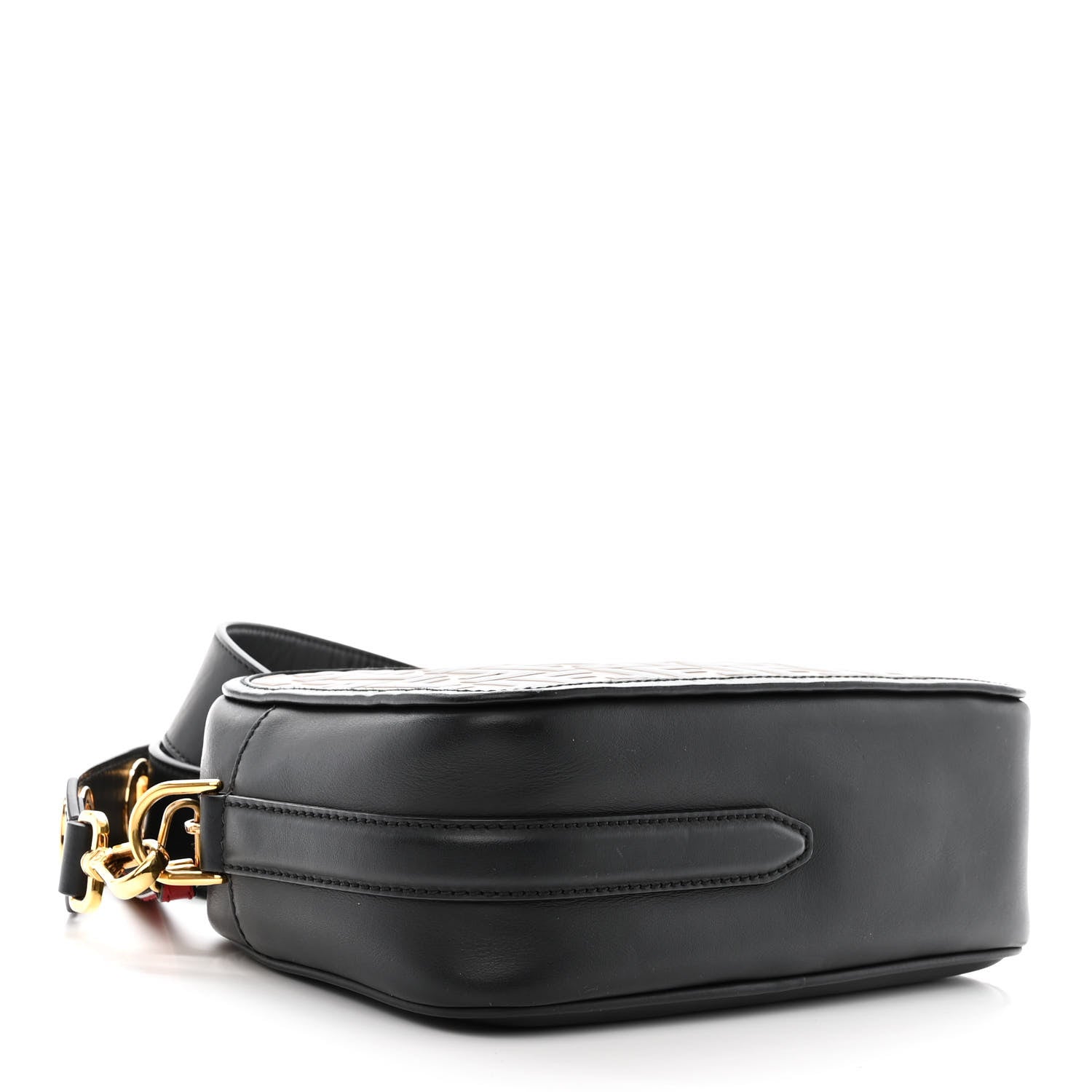 Fendi Vitello Century F is Fendi Bi-Color FF 1974 Embossed Camera Case Maya Black 4 of 17