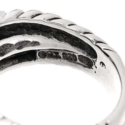David Yurman Sterling Silver Diamond Black Onyx 11mm Albion Statement Ring 51 5.75 5 of 5