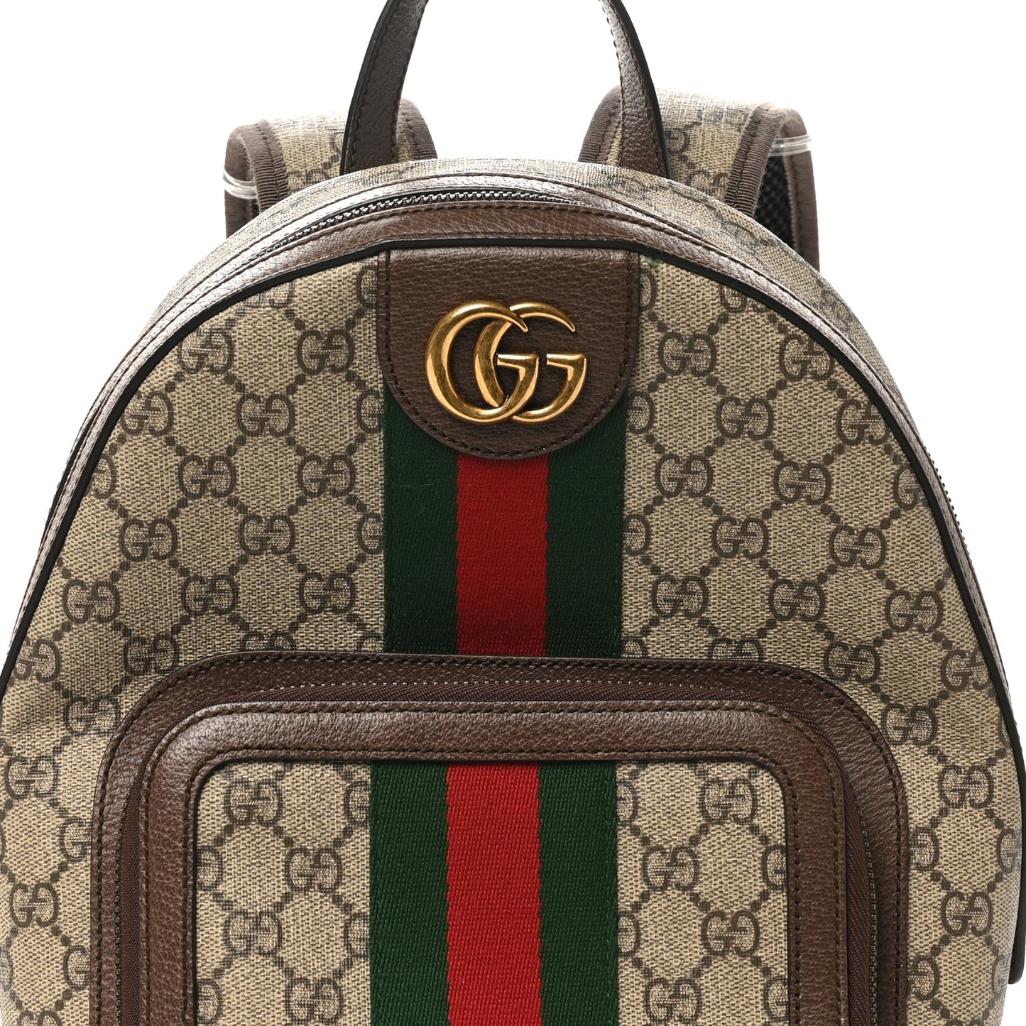 GG Supreme Monogram Calfskin Web Small Ophidia Day Backpack Beige Ebony New Acero