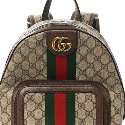 Gucci GG Supreme Monogram Calfskin Web Small Ophidia Day Backpack Beige Ebony New Acero 8 of 11