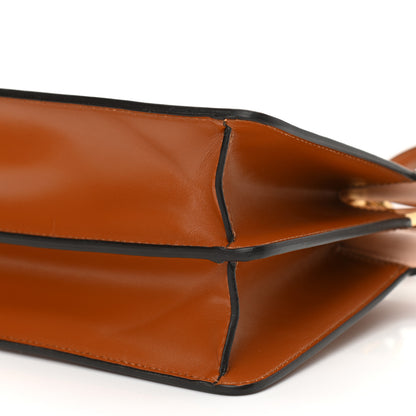 Fendi Vitello King Luxor Shiny Nappa Medium Peekaboo I SEE U East West Satchel Brandy Light Rose 10 of 10