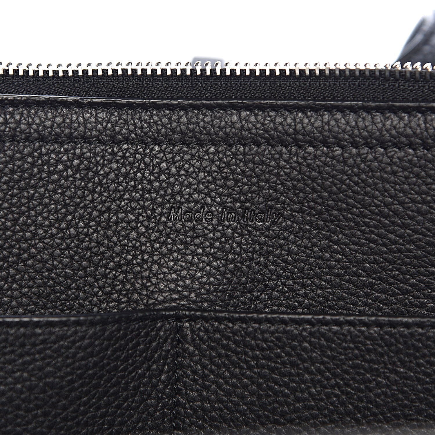 Celine Baby Grained Calfskin Medium Tri-Fold Bag Black 7 of 11