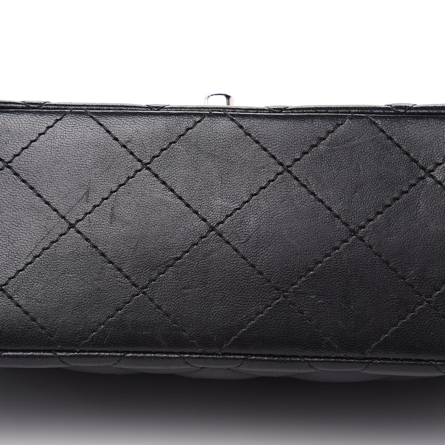 Lambskin Quilted Mini Rectangular Flap Black