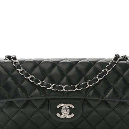 Chanel Lambskin Quilted East West Flap Black 8 of 13