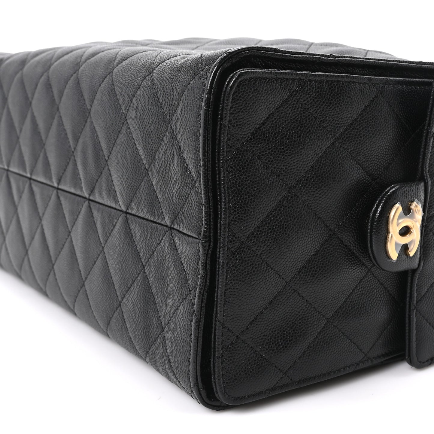 Caviar Quilted Medium Chanel 25 Handbag Black