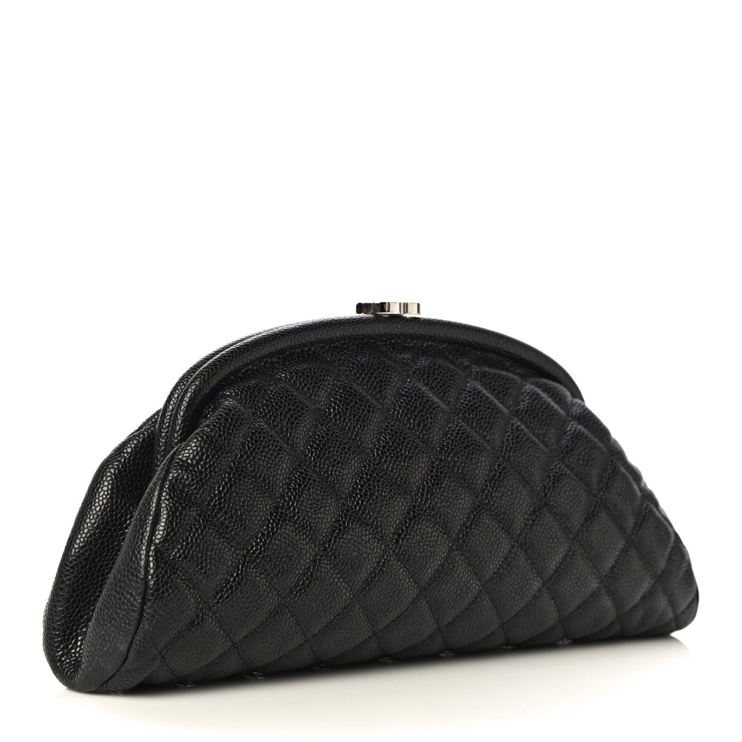 Caviar Quilted Timeless Clutch Black