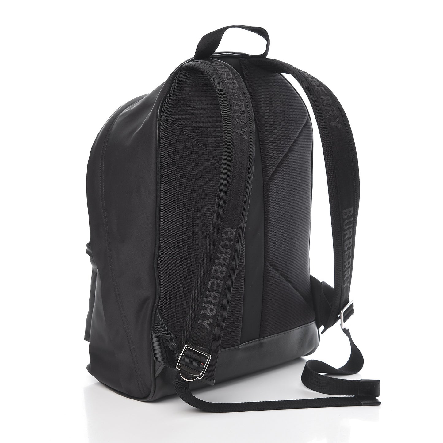Nylon Logo Print Backpack Black
