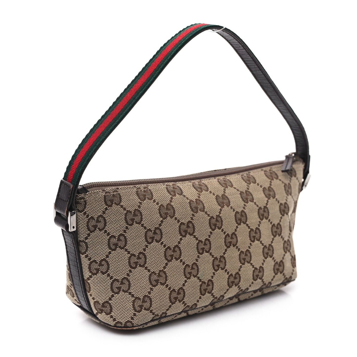 Monogram Web Boat Pochette Brown