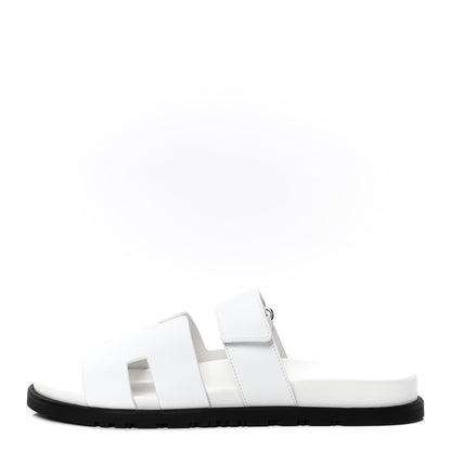 Hermes Calfskin Mens Chypre Sandals 43.5 White 1 of 4