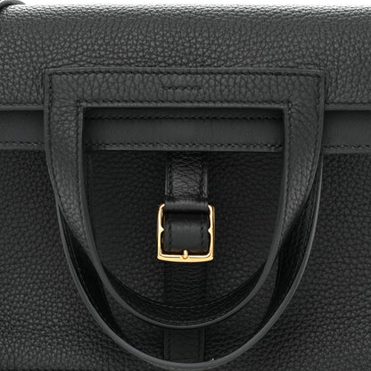Hermes Taurillon Clemence Halzan 25 Black 9 of 11