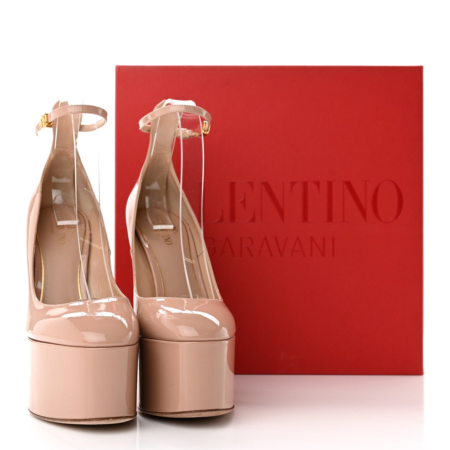 Patent Tan-Go 55/155mm Platform Pumps 38.5 Rose Cannelle
