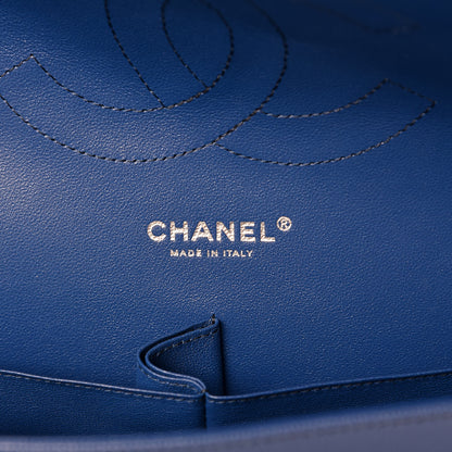 Chanel Caviar Quilted Jumbo Double Flap Dark Blue 6 of 7