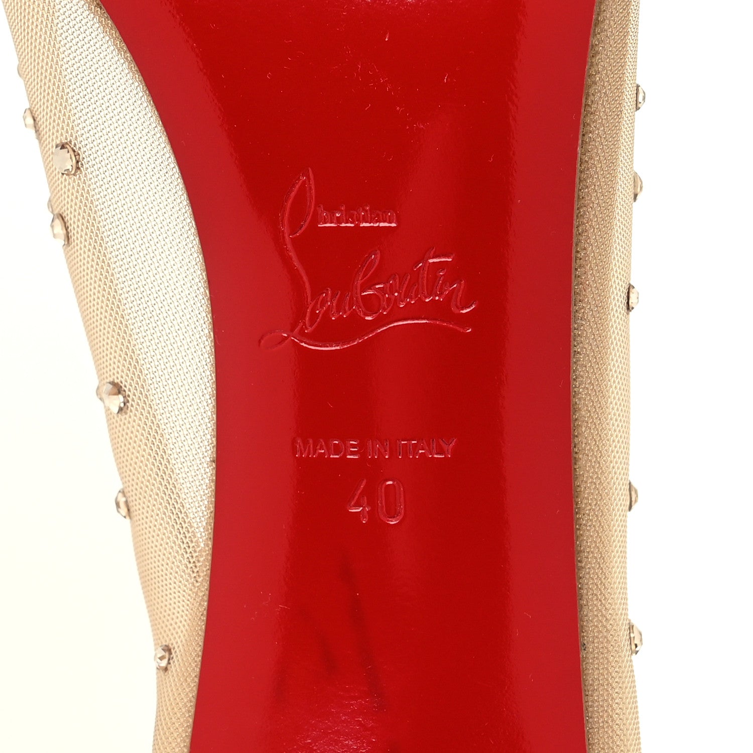 Christian Louboutin Suede Lame Crystal Strass Follies 85 Pumps 41 Light Silk 6 of 8