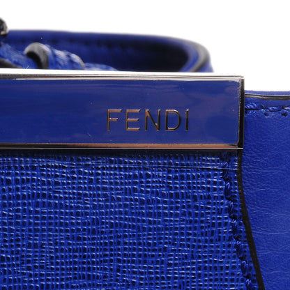 Fendi Vitello Elite Medium 2Jours Tote Blue Neon 6 of 11