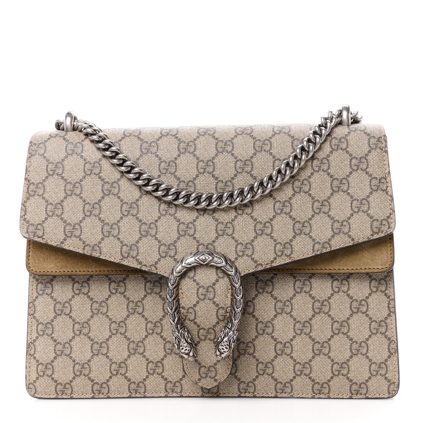 GG Supreme Monogram Medium Dionysus Shoulder Bag Taupe