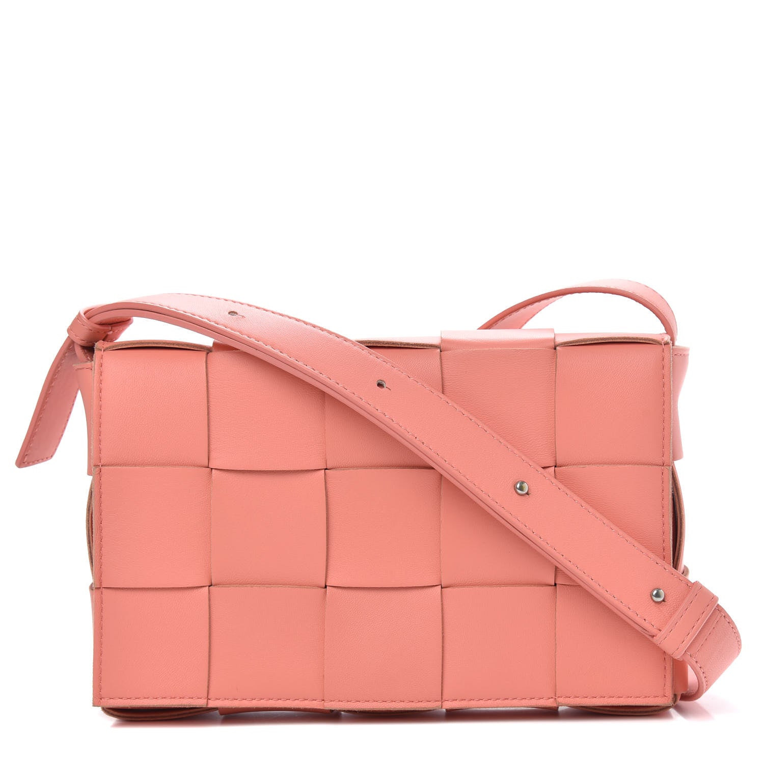 Bottega Veneta Nappa Maxi Intreccio Cassette Bag Peach 1 of 9