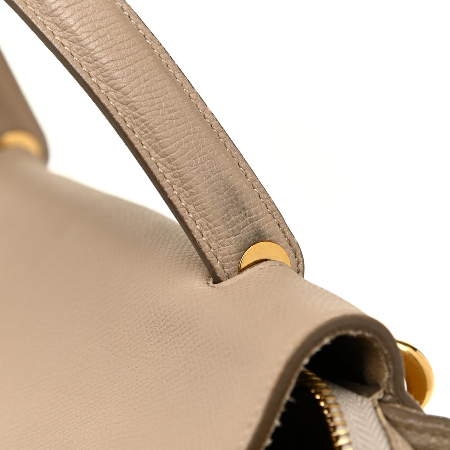 Grained Calfskin Mini Belt Bag Light Taupe