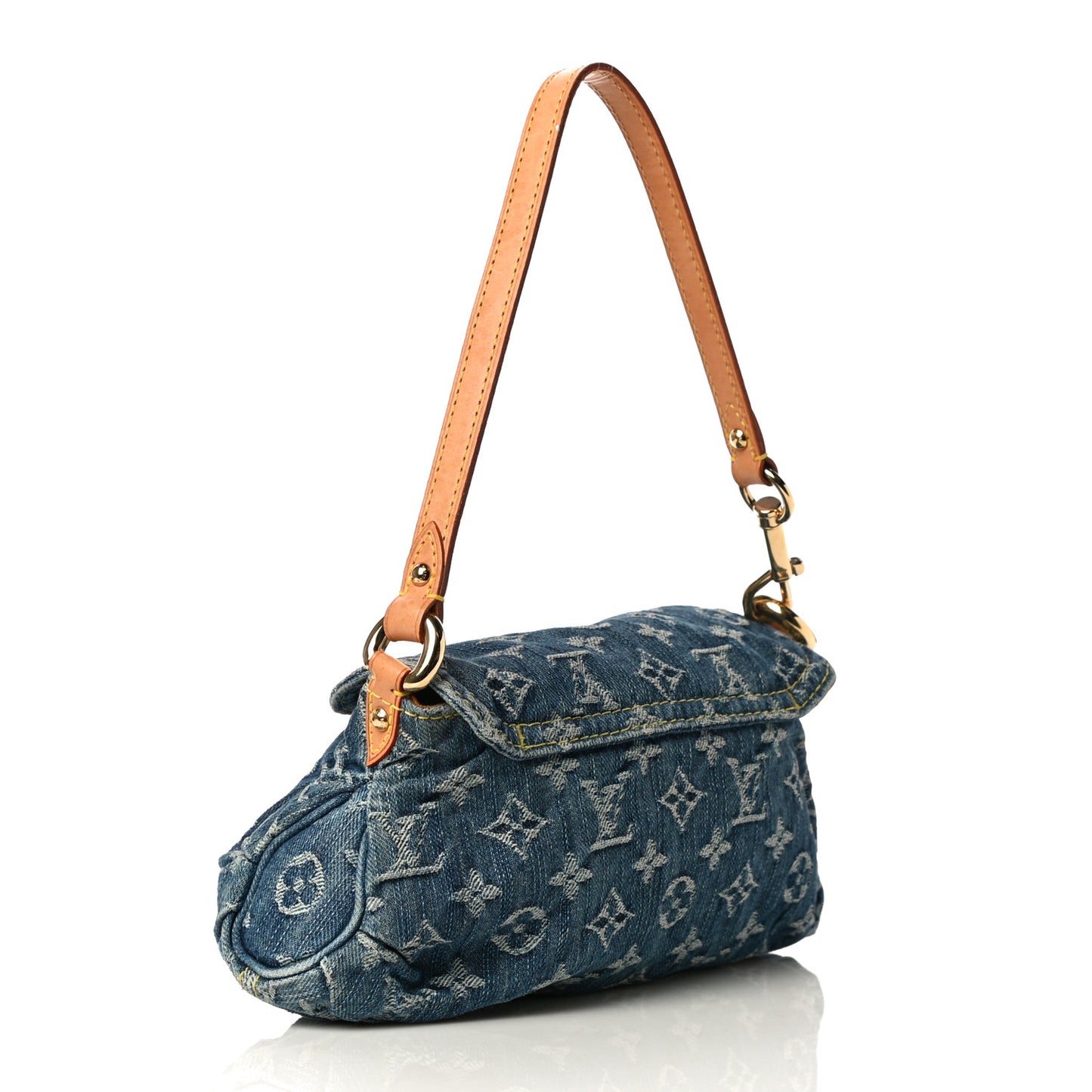 Monogram Denim Mini Pleaty Blue