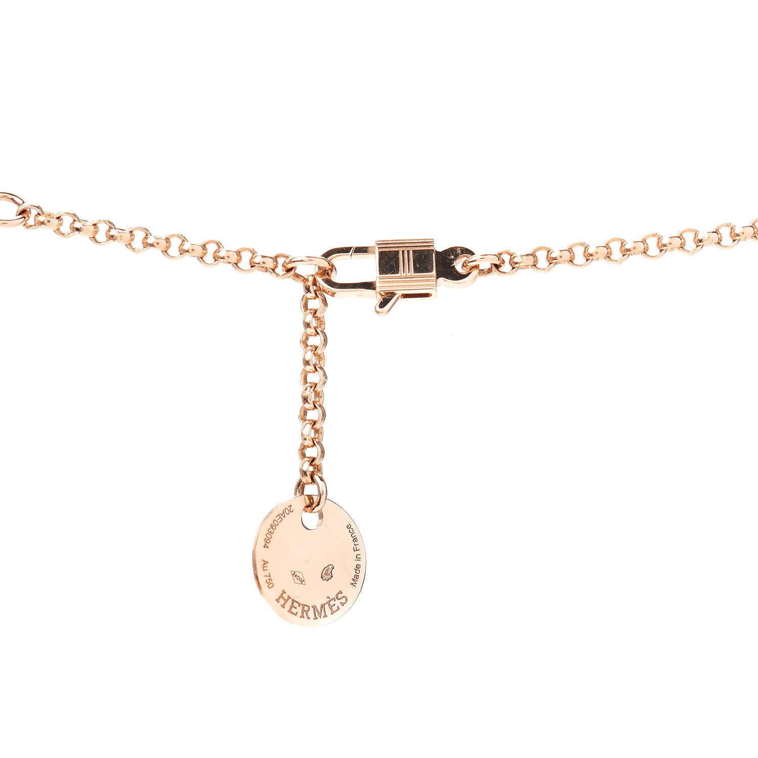 Hermes 18K Rose Gold PM Kelly Clochette Necklace 4 of 5