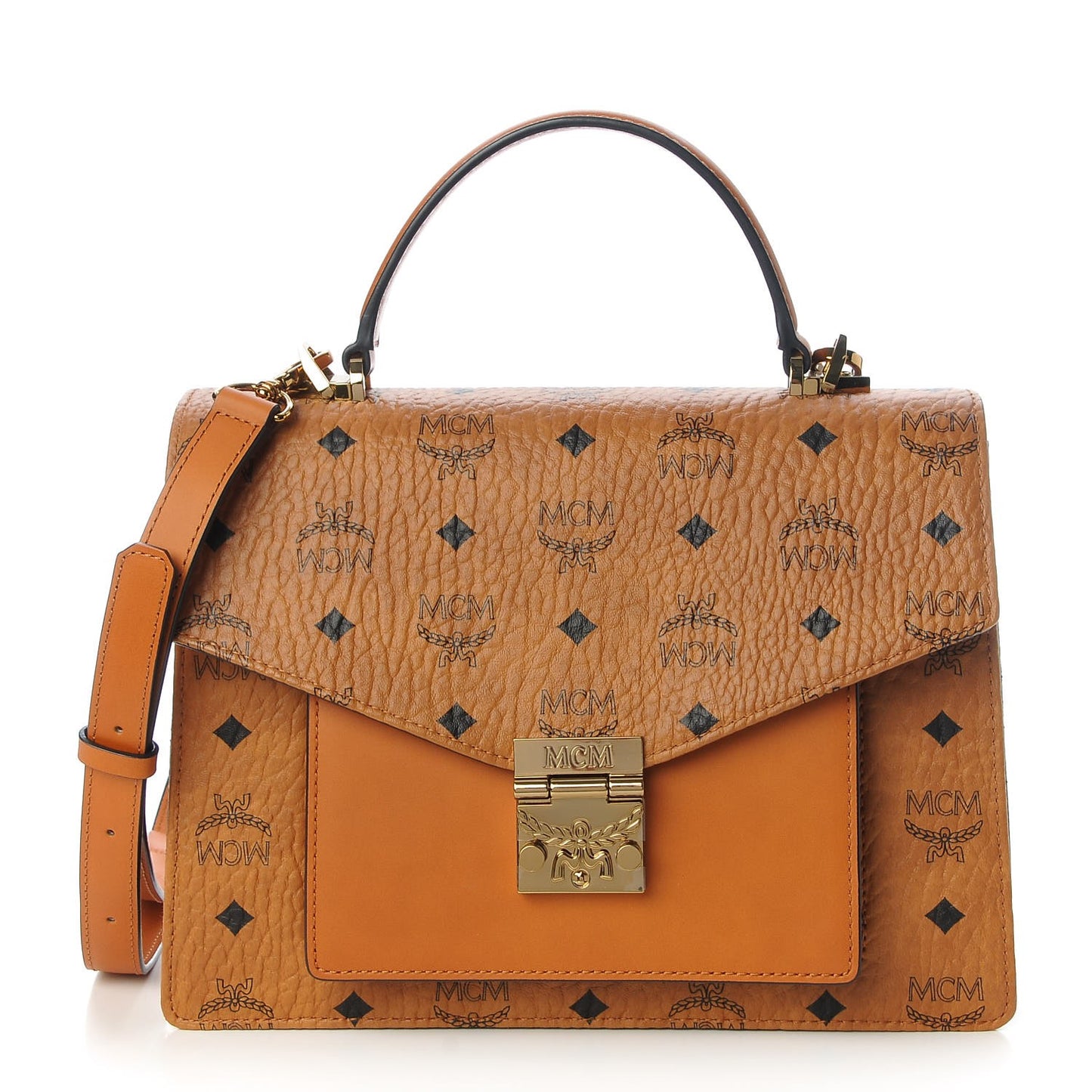 Visetos Medium Patricia Satchel Cognac