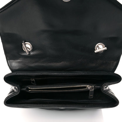 Saint Laurent Calfskin Y Quilted Monogram Medium Loulou Satchel Black 5 of 10