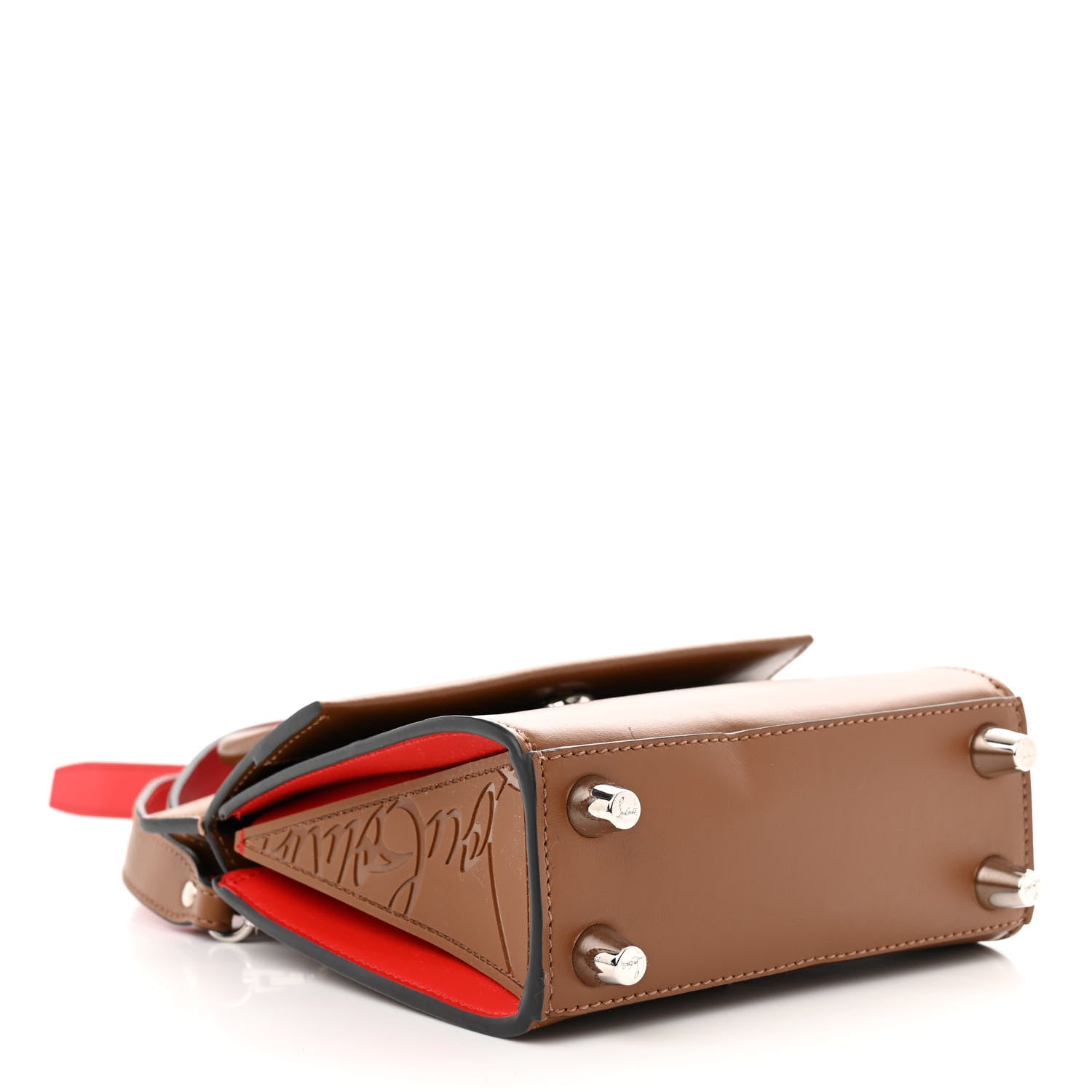 Christian Louboutin Calfskin Paloma Mini Empire Tote Cuoio 4 of 12