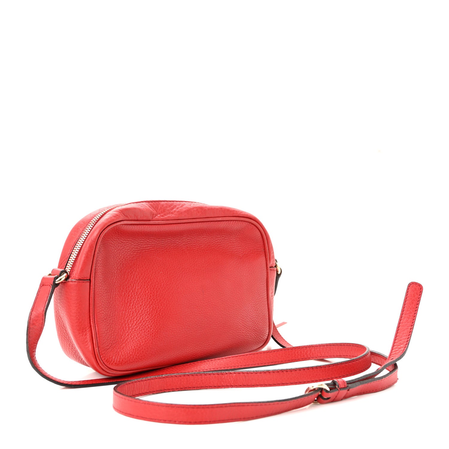 GUCCI ボディバッグ レッド Gucci Pebbled Calfskin Small Soho Disco Bag Tabasco Red 1820422