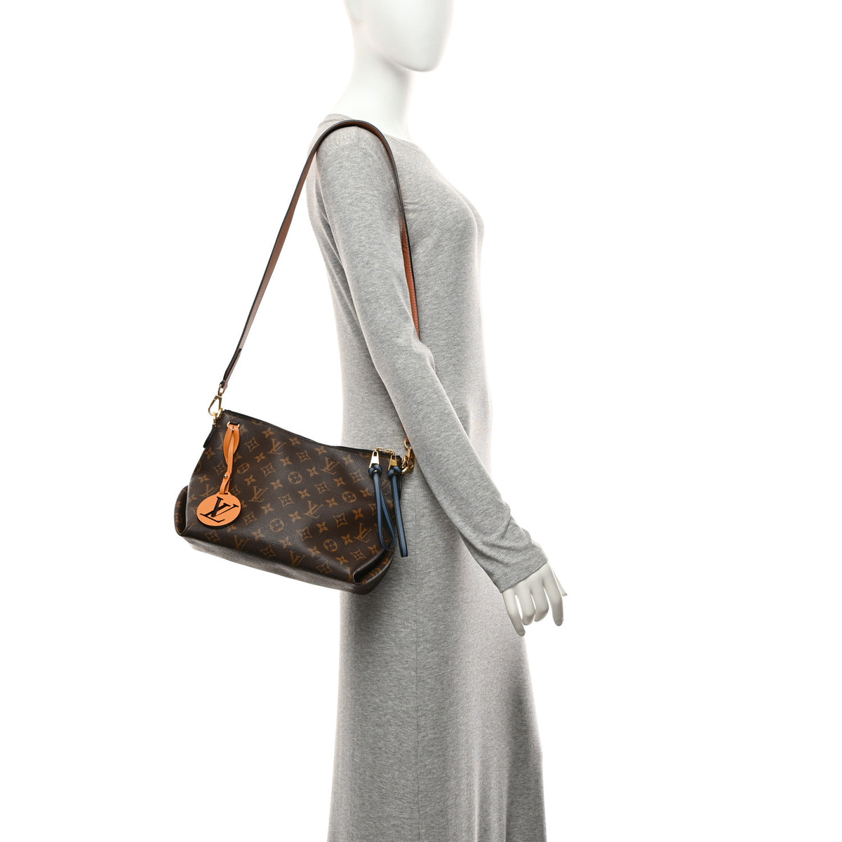 Louis Vuitton Monogram Beaubourg Hobo Mini Bordeaux Red Peach Safran Blue Jean Blue 2 of 10