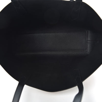 Burberry Grainy Calfskin Haymarket Check Small Reversible Tote Black 8 of 15