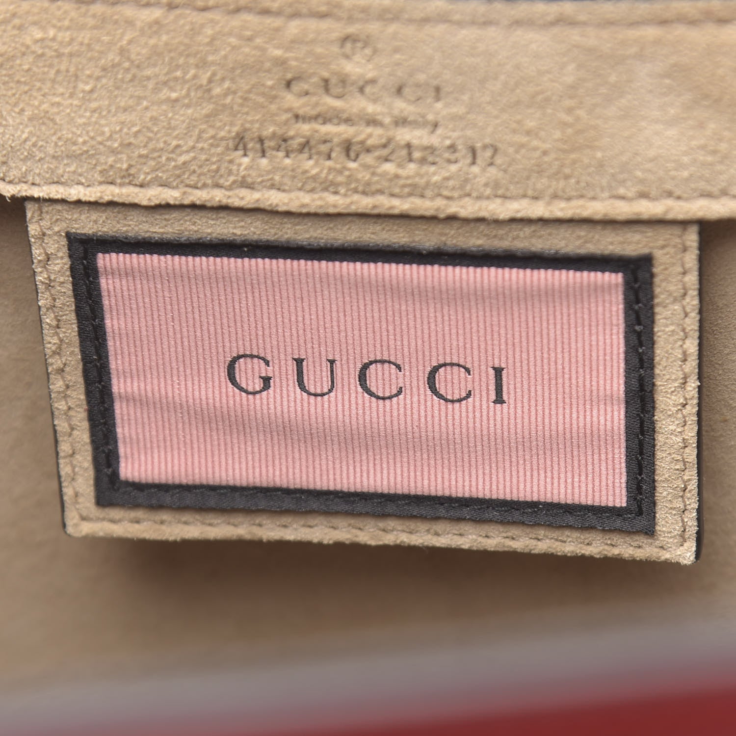 Gucci Calfskin GucciGhost Real Medium XL Tote Hibiscus Red 7 of 11