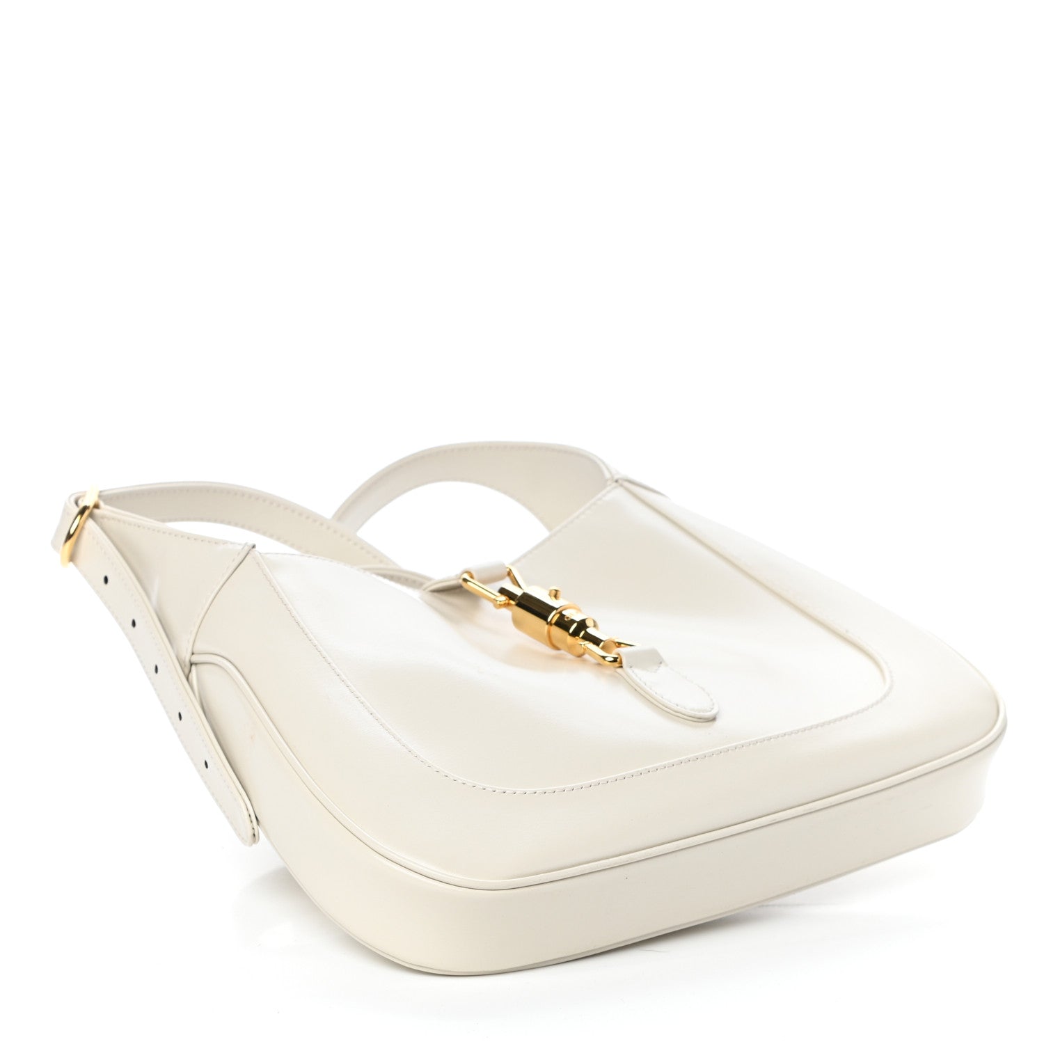 Gucci Boarded Dyana Lux Calfskin Small Jackie 1961 Hobo Mystic White 4 of 9