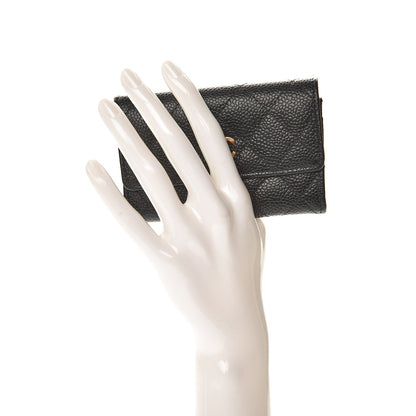 Chanel Caviar Quilted Flap Card Holder Black 2 of 9