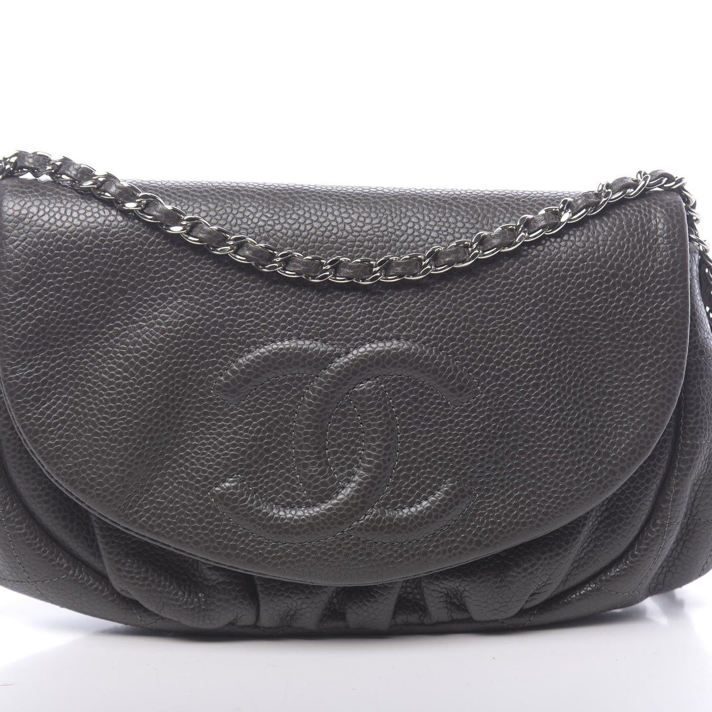 Caviar Half Moon Wallet On Chain WOC Grey