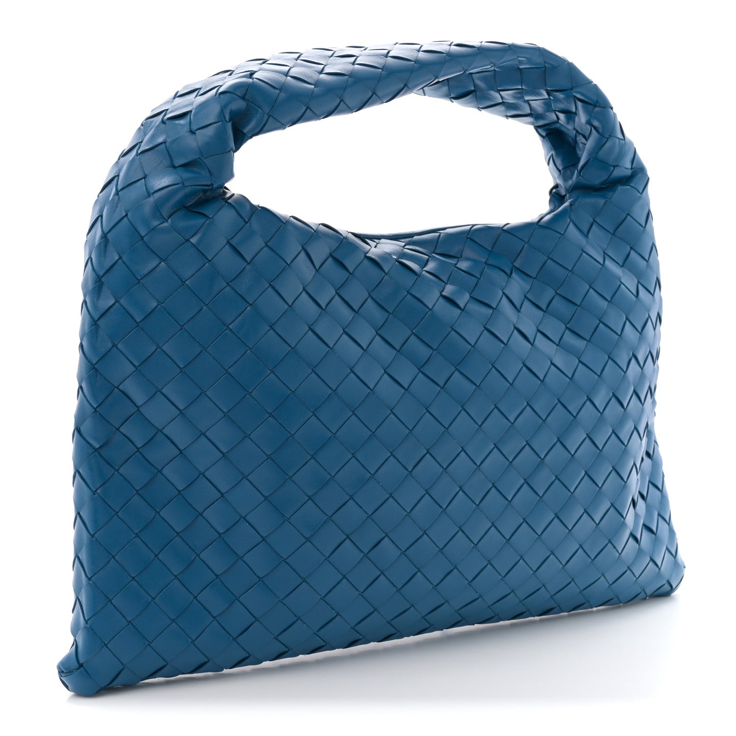 Calfskin Intrecciato Small Hop Deep Pacific