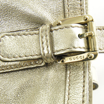 Gucci Leather Medium Britt Hobo Metallic Gold 10 of 10
