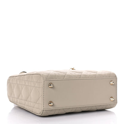 Christian Dior Lambskin Cannage Small My ABCDior Lady Dior Hazelnut 4 of 9