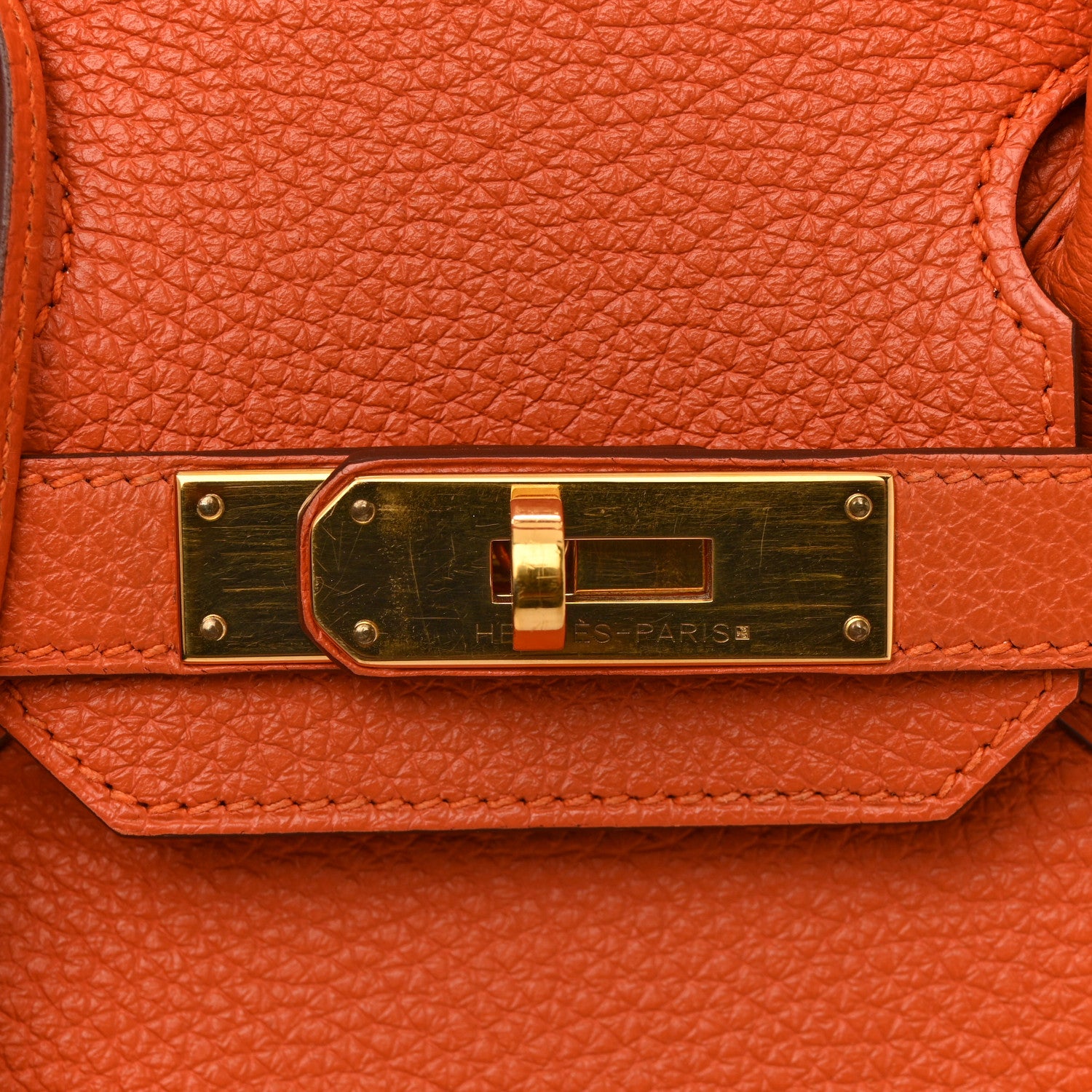 Hermes Togo Birkin 30 Orange 11 of 16