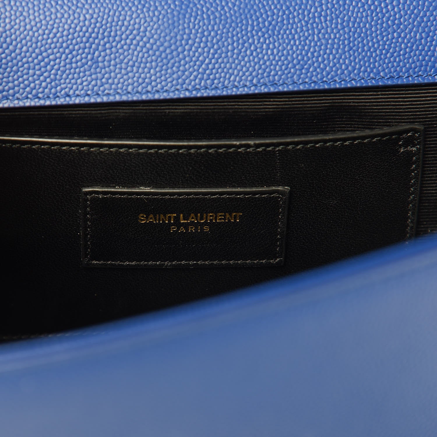 Saint Laurent Grain De Poudre Medium Classic Monogram Kate Satchel Flash Blue 6 of 9