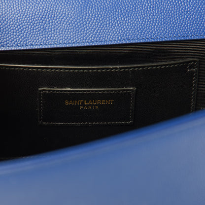 Saint Laurent Grain De Poudre Medium Classic Monogram Kate Satchel Flash Blue 6 of 9