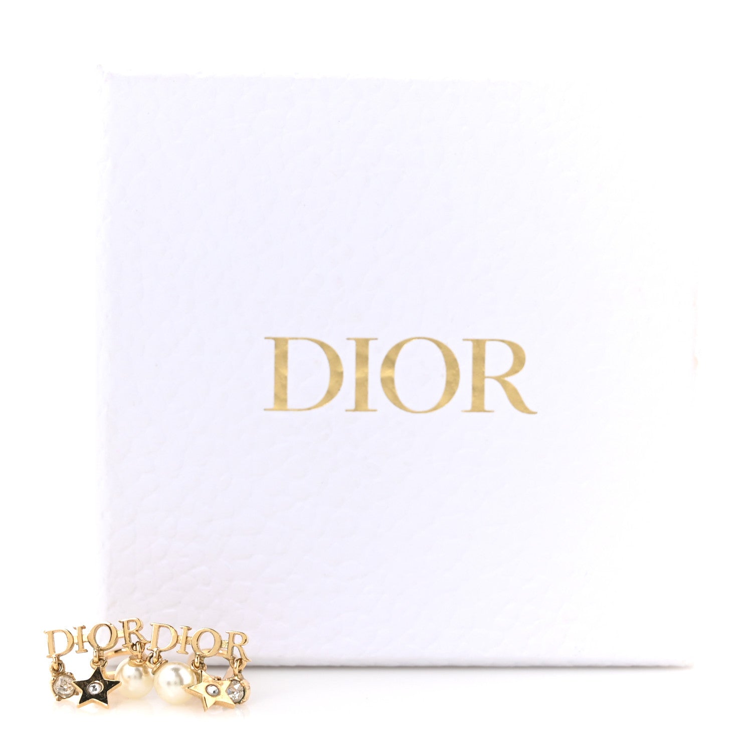 Christian Dior Pearl Crystal Dio(r)evolution Star Clip On Earrings Gold 4 of 4