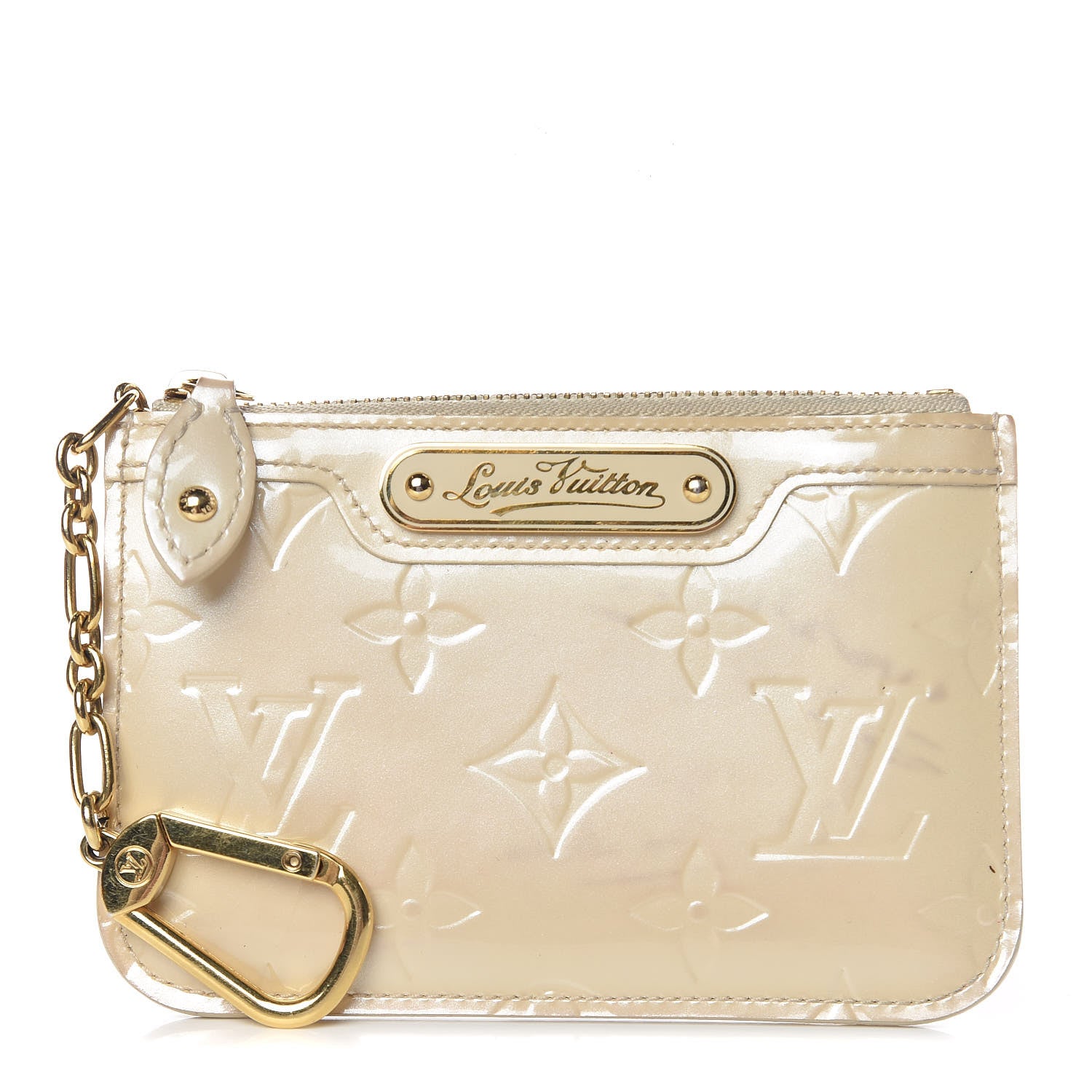 Louis Vuitton Vernis Key Pouch Blanc Corail 1 of 13