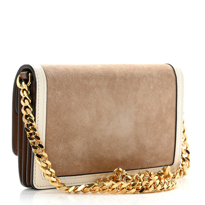 Burberry Suede Calfskin Large Jessie Chain TB Bag Biscuit 2 of 5